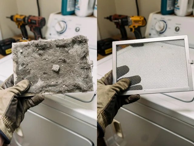 Professional lint trap cleaning by Warren Dryer Vent Cleaning in Warren