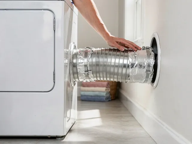 Professional dryer vent hose installation by Warren Dryer Vent Cleaning in Warren