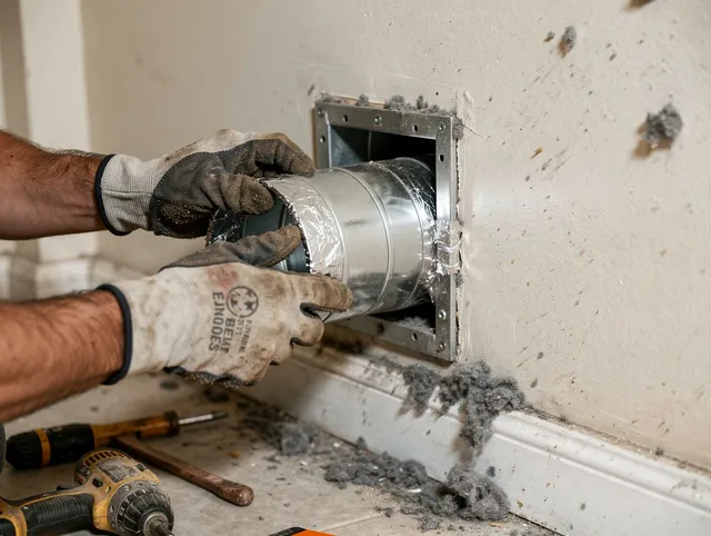 Professional dryer vent repair and installation by Warren Dryer Vent Cleaning in Warren