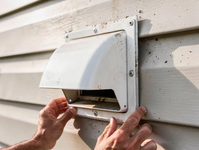 Warren Dryer Vent Cleaning technician delivering thorough residential dryer vent cleaning service in Warren